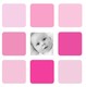 pink squares with own picture, vk